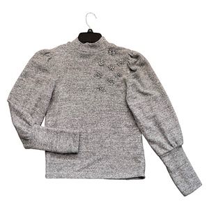 Gray embellishment sweater
